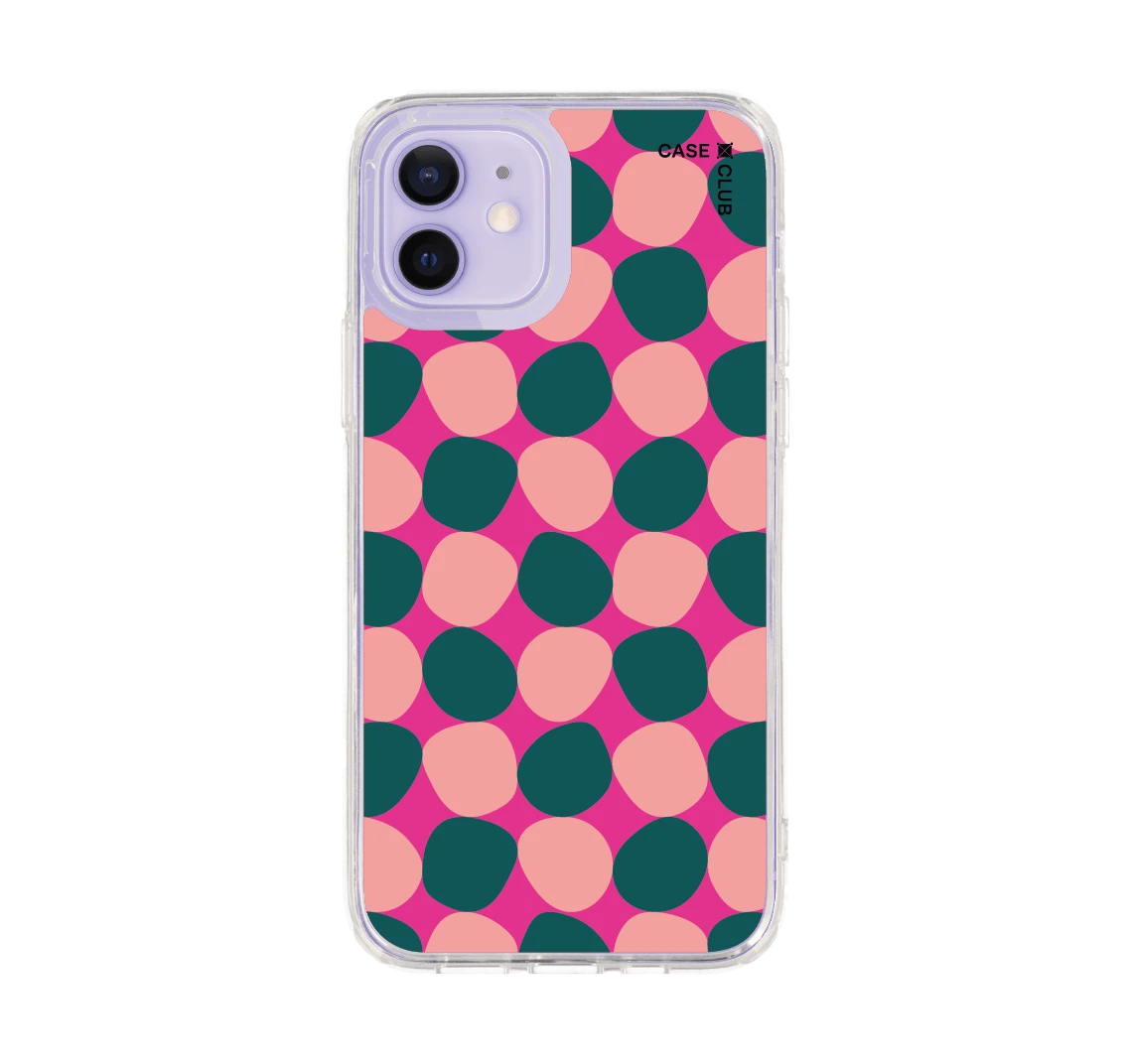 hot pink stack polka dots